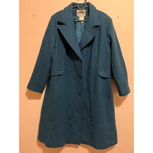 MarkReed Women's Fall classic coat in the color of a sea wave Size 16 Wool Blend